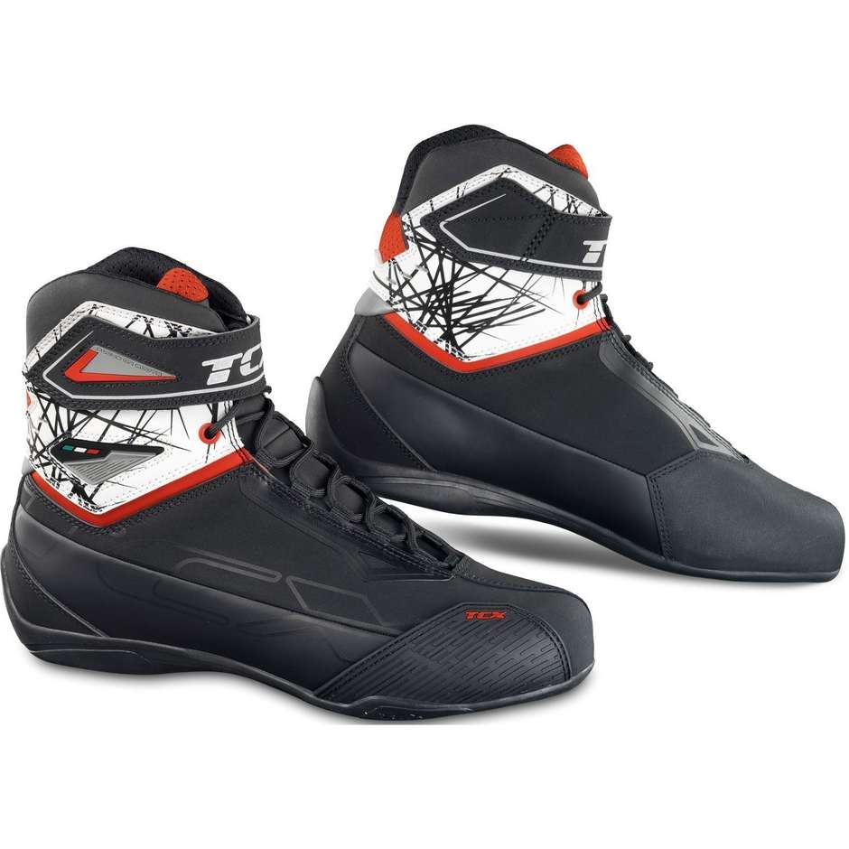 Sport Motorcycle Shoes Tcx 9509 RUSH 2 WP Black White Red
