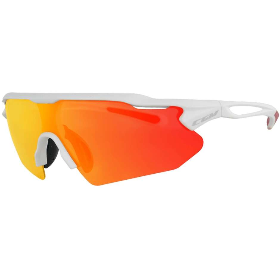 Sports Glasses Bicci CGM 770A FLY White IRIDIUM PLUS Red Lens
