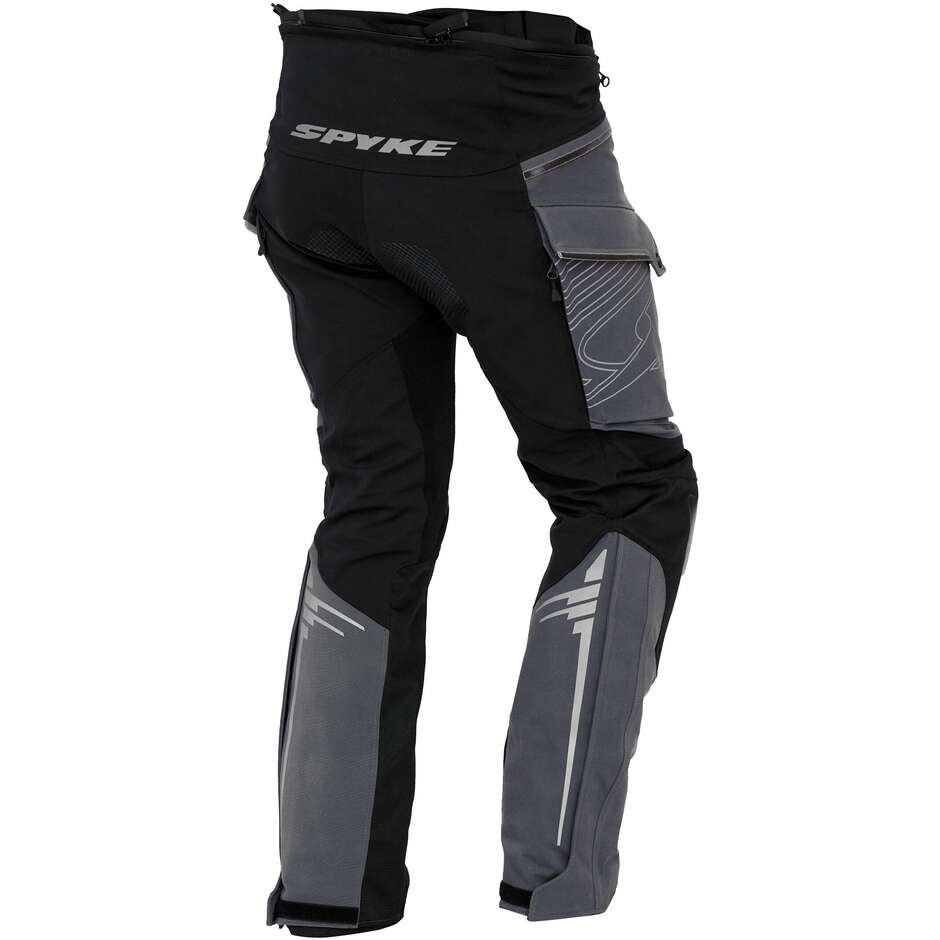 Spyke Artica Dry Tecno Laminated Technical Motorcycle Pants Gray Black