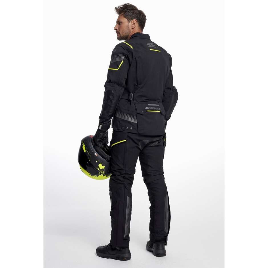 Spyke Artica dry Tecno Laminated technische Motorradjacke Schwarz Gelb