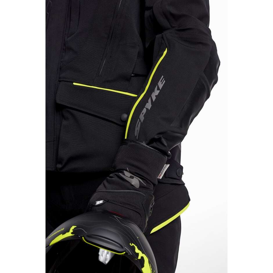 Spyke Artica dry Tecno Laminated technische Motorradjacke Schwarz Gelb
