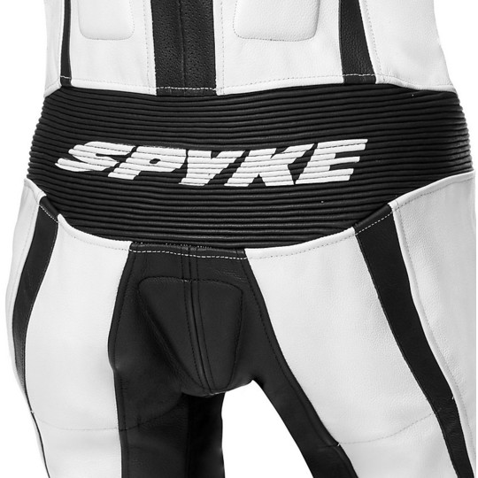 Spyke Blaster GT-R Air Professional Combinaison de moto en cuir blanc noir CE