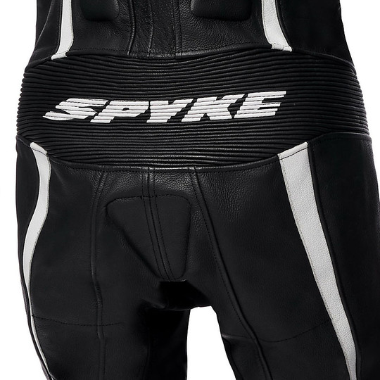 Spyke Blaster GT-R Air Professional Combinaison de moto en cuir noir blanc CE