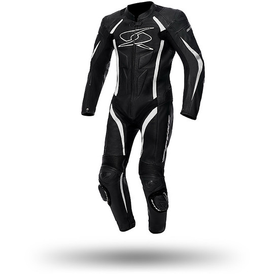 Spyke Blaster GT-R Air Professional Leather Motorcycle Suit Black White CE
