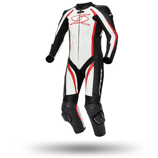 Spyke Blaster GT-R Air Professional Leather Motorcycle Suit White Red Black CE