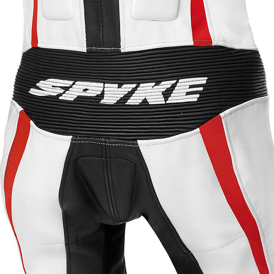 Spyke Blaster GT-R Air Professioneller Ledermotorradanzug Weiß Rot Schwarz CE