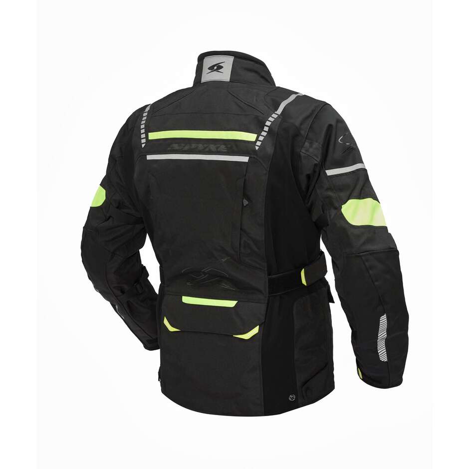Spyke Compass Dry Tecno Motorradjacke Schwarz Fluo Gelb