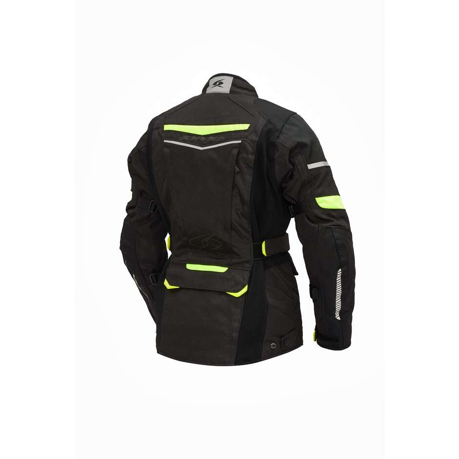 Spyke Compass Lady Dry Tecno Motorradjacke Schwarz Fluo Gelb