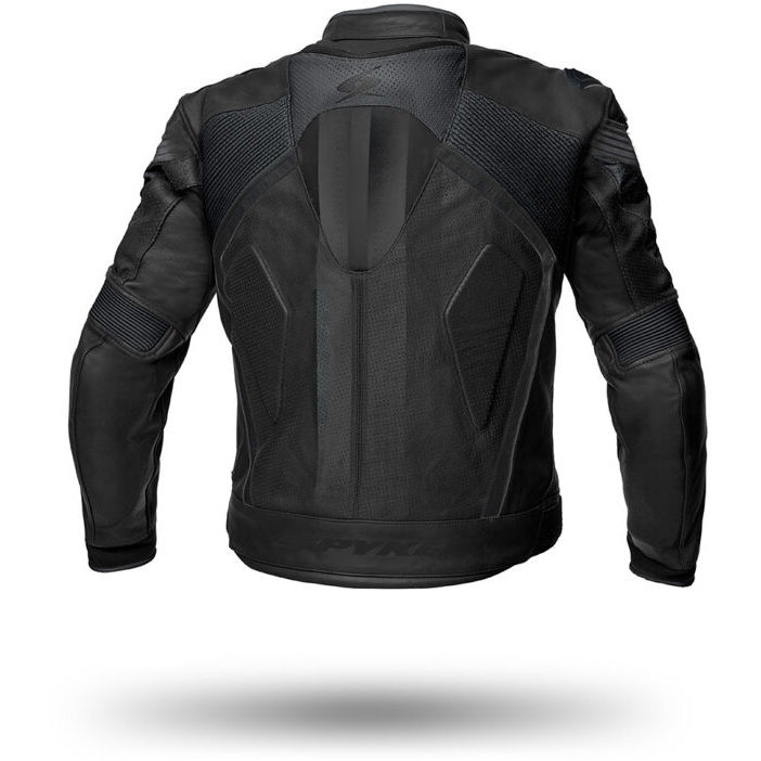Spyke ESTORIL EVO Racing Leather Motorcycle Jacket Black