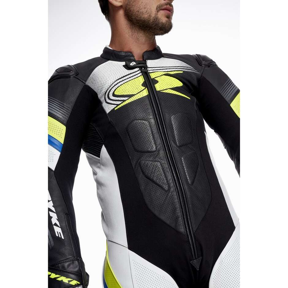 Spyke ESTORIL RACE Black Blu  Leather Motorcycle Suit