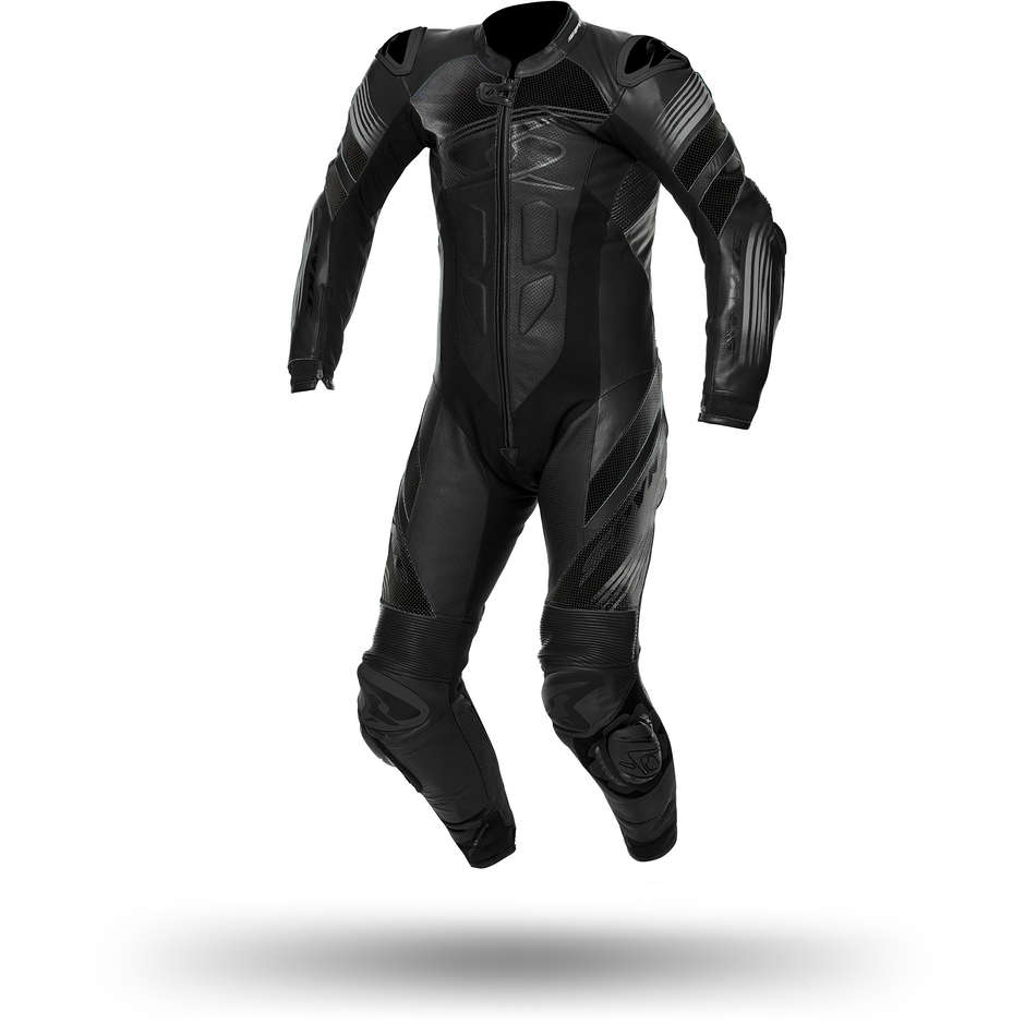 Spyke ESTORIL RACE Combinaison de moto en cuir noir