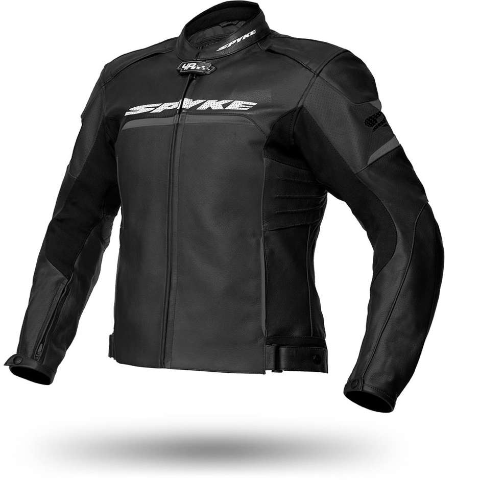 Spyke IMOLA EVO 2.0 Racing Leather Motorcycle Jacket Black