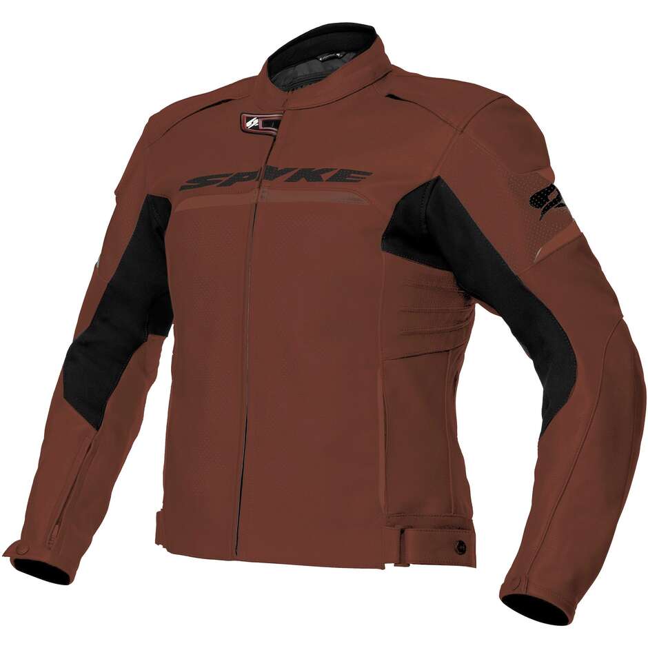 Spyke IMOLA EVO 2.0 Racing Leather Motorcycle Jacket Brown