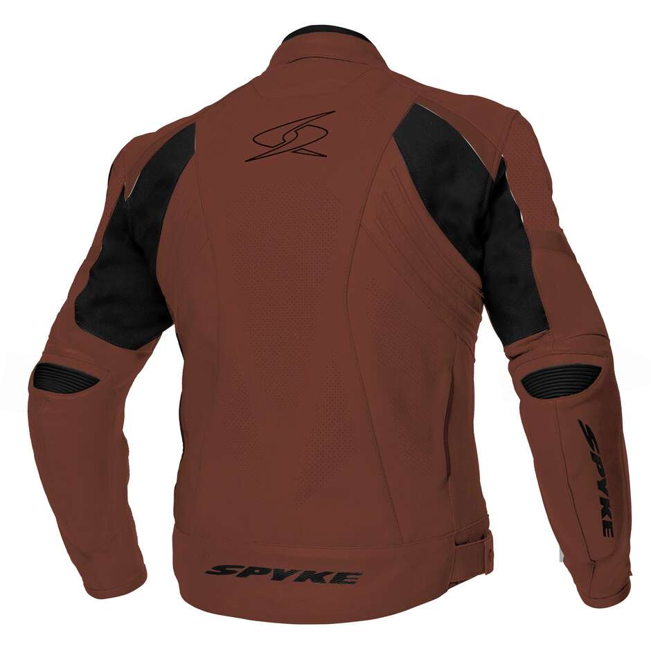Spyke IMOLA EVO 2.0 Racing Leather Motorcycle Jacket Brown