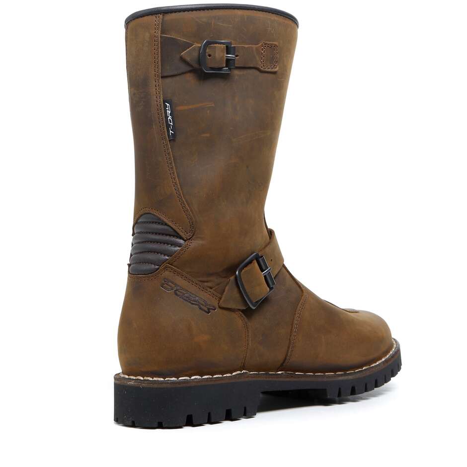 Stiefel Motorrad Touring TCX Gewohnheit Kraftstoff Wasserdicht Brown-Weinlese