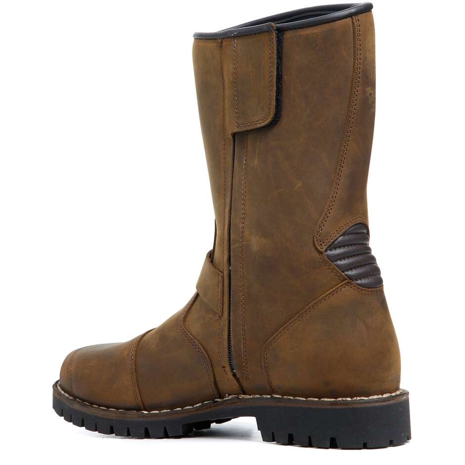 Stiefel Motorrad Touring TCX Gewohnheit Kraftstoff Wasserdicht Brown-Weinlese
