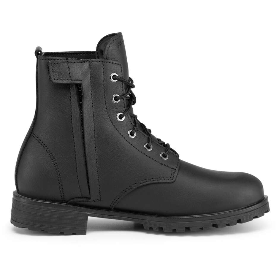 Stivaletti Donna Moto in Pelle WP Certificate Forma CRYSTAL Nero 