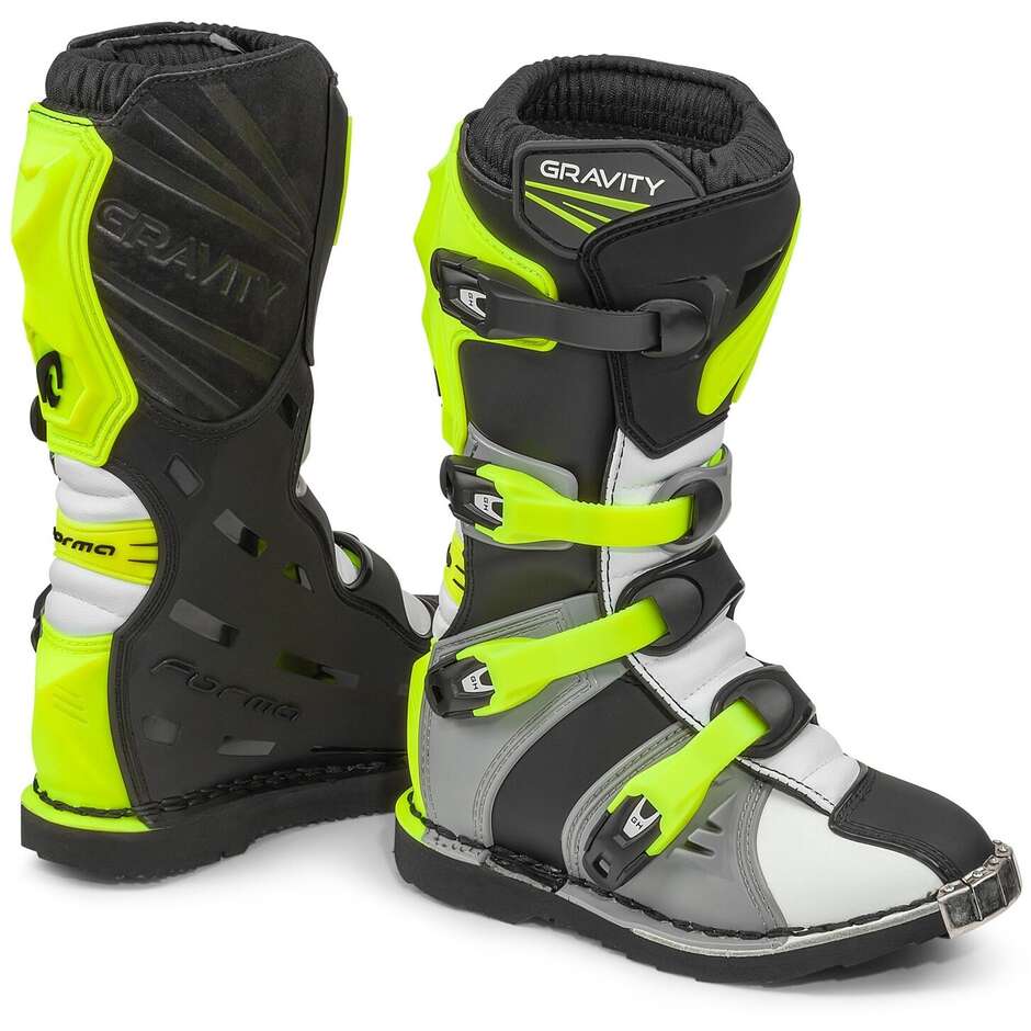 Stivali da Bambino Moto Cross Enduro GRAVITY Grigio Gi taglia 37