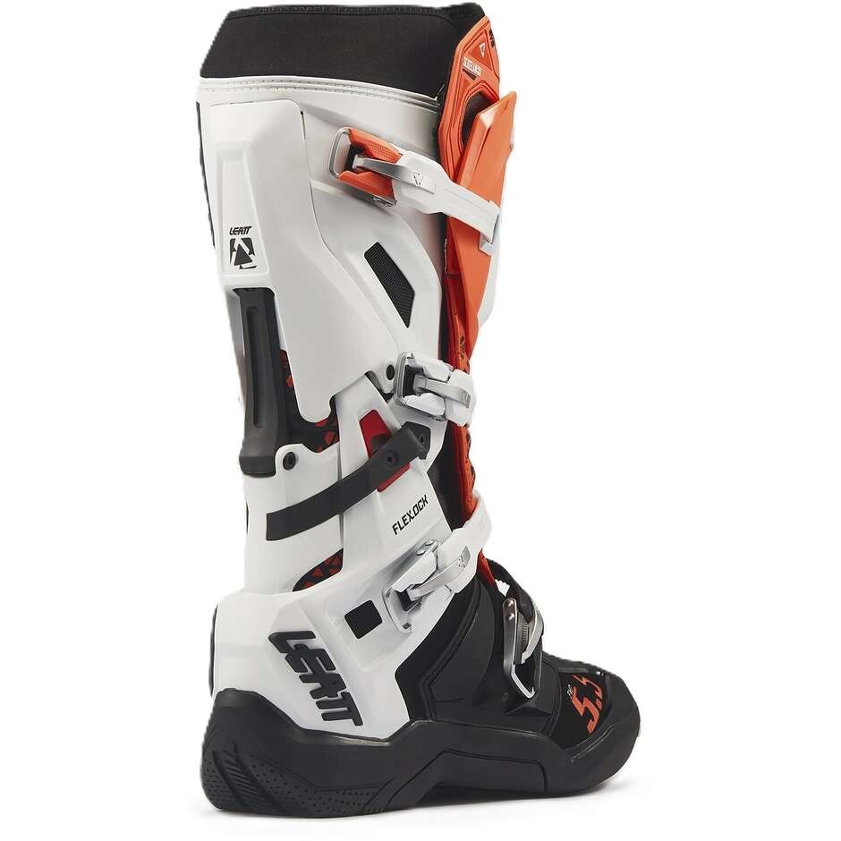 Stivali Moto 5.5 FlexLock Evo Leatt Arancio Bianco