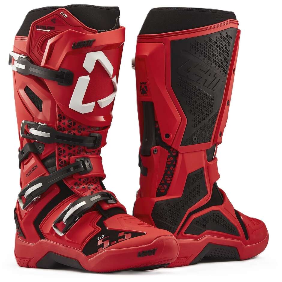 Stivali Moto 5.5 FlexLock Evo Leatt Rosso