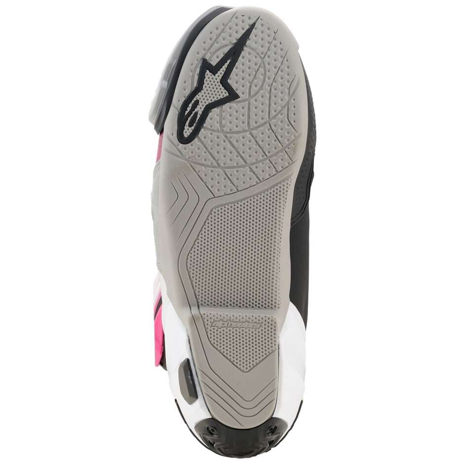 Stivali Moto Alpinestars SUPERTECH R Nero Magenta Bianco Giallo
