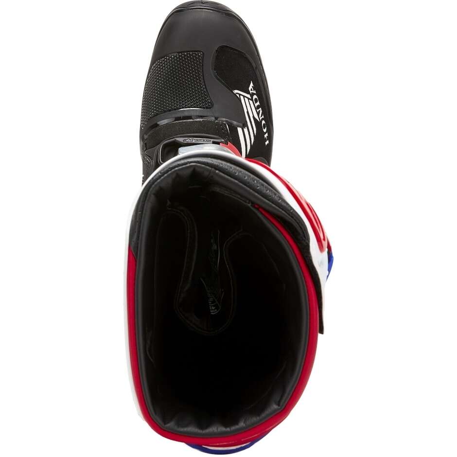 Stivali Moto Cross Alpinestars HONDA TECH 7 ENDURO DRYSTAR Nero Bianco Blu Rosso Brillante