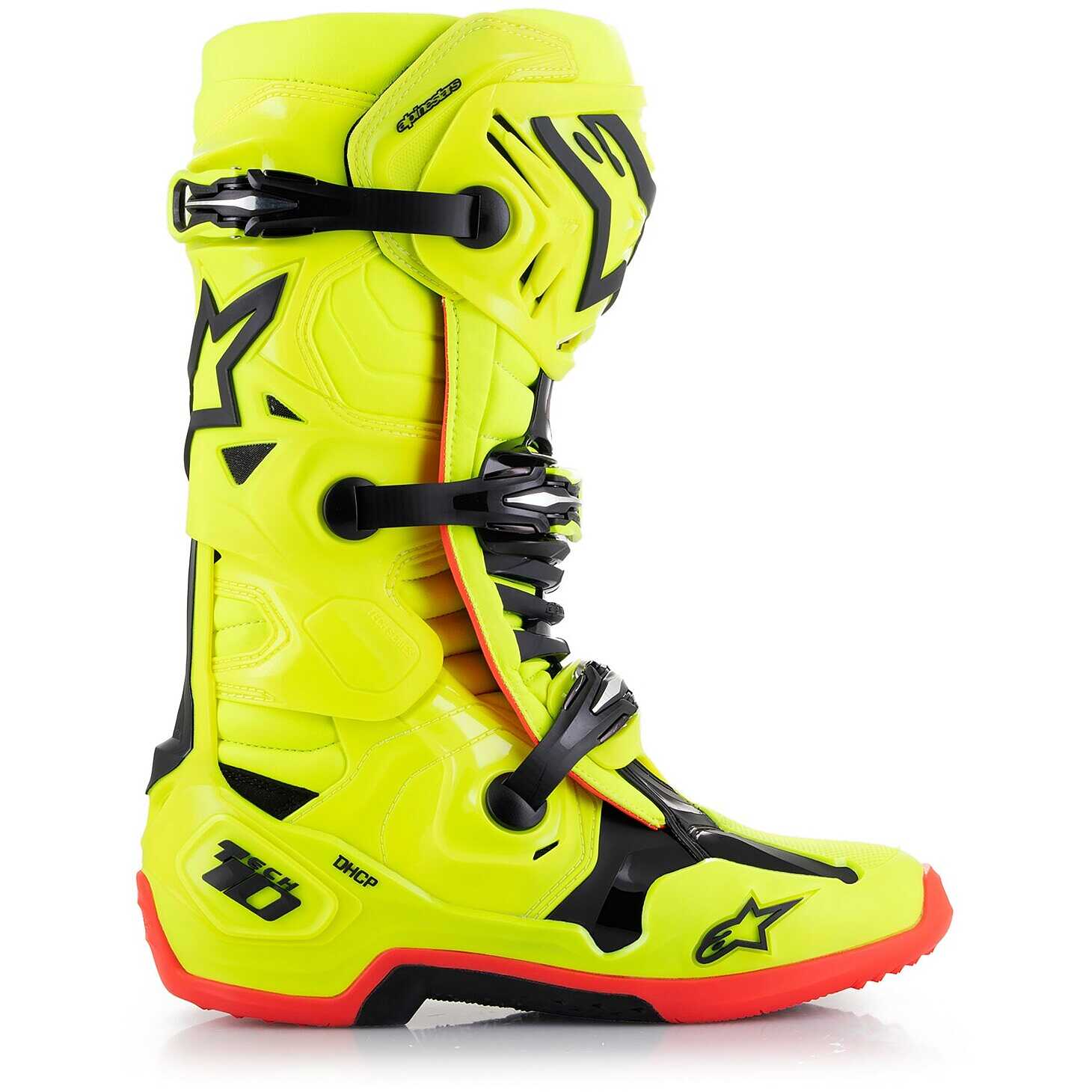 Stivali Moto Cross Enduro Alpinestars TECH 10 Rosso Nero Fluo Vendita  Online 