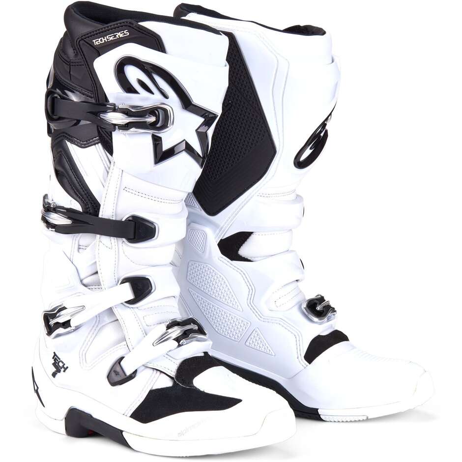 Stivali Moto Cross Enduro Alpinestars TECH 7 Bianco Nero