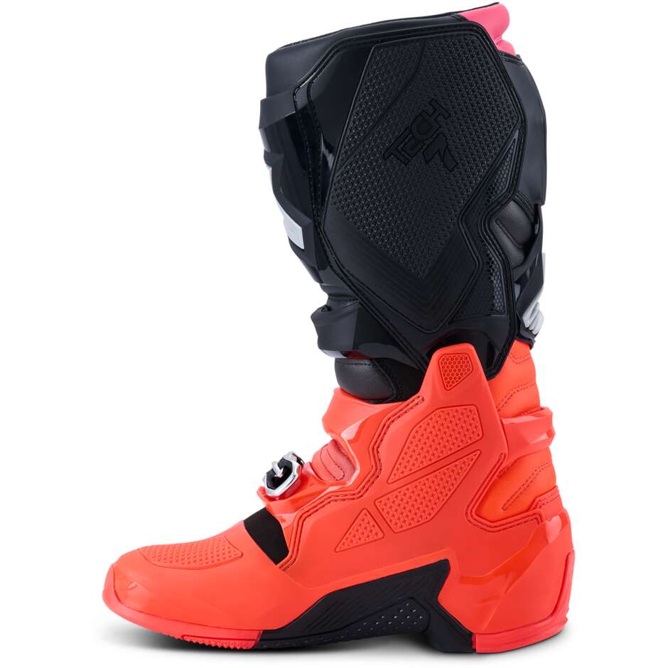 Stivali Moto Cross Enduro Alpinestars TECH 7 Nero Rosso Fluo Rosa Fluo