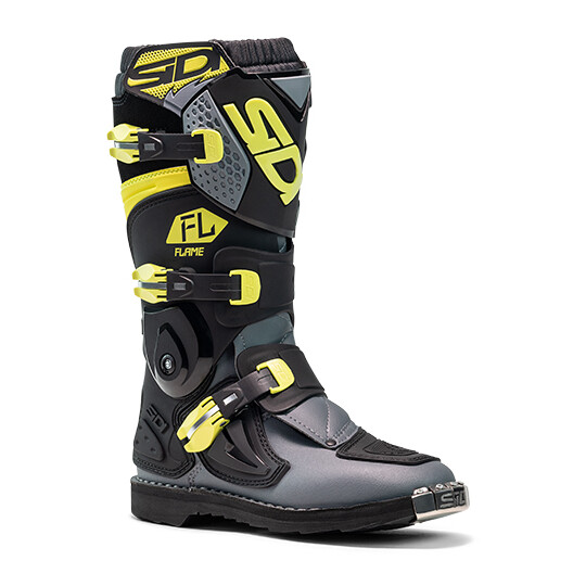 Stivali Moto Cross Enduro Bambino FLAME Nero Lime taglia 33