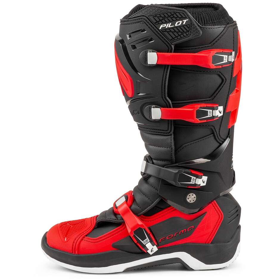Stivali Moto Cross Enduro MX Forma PILOT Rosso Nero