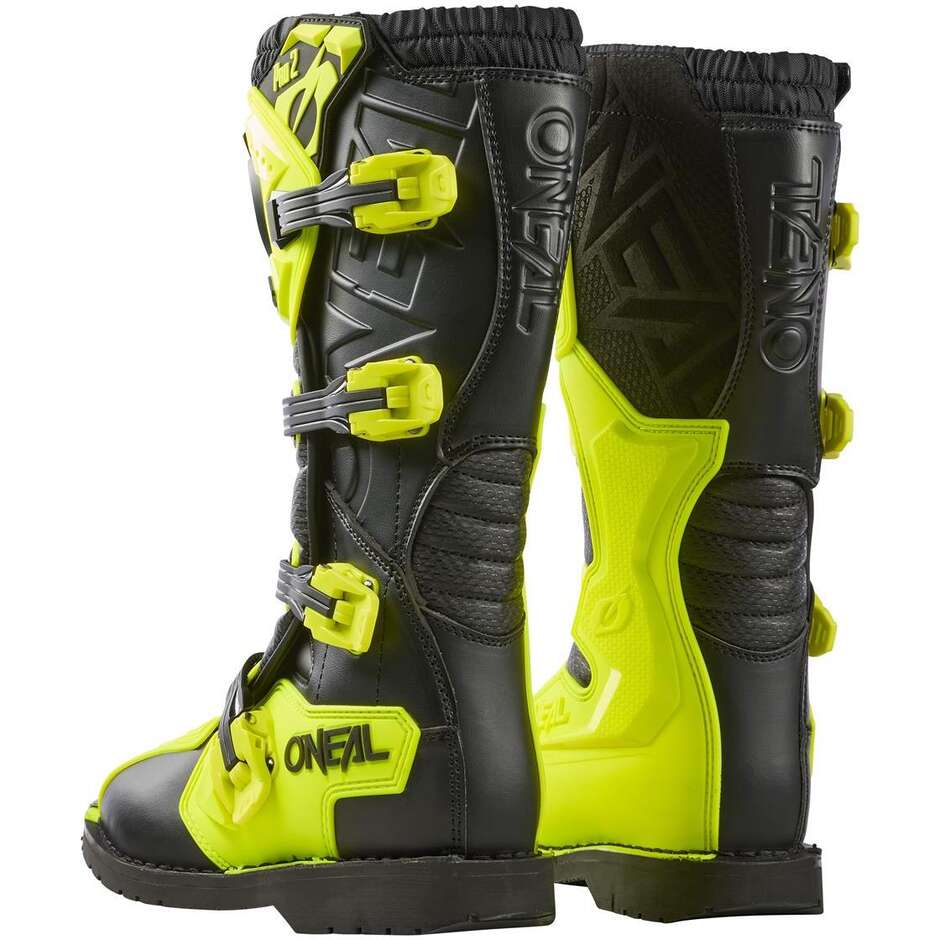 Stivali Moto Cross Enduro O'Neal RIDER PRO 2 Nero Giallo Neon