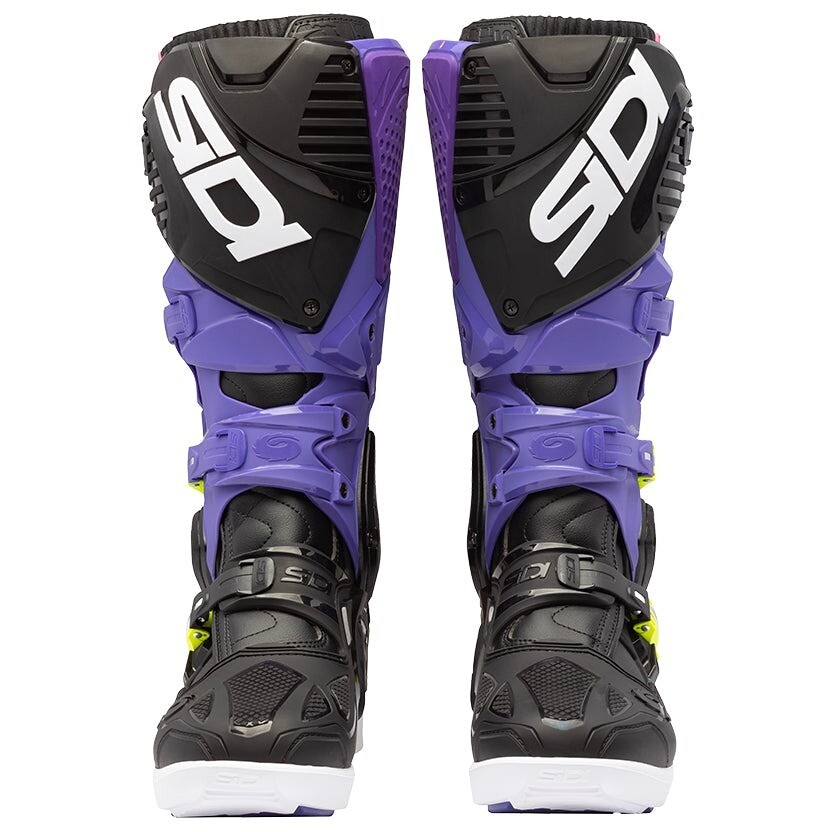 Stivali Moto Cross Sidi CROSSFIRE 3 SRS Viola Nero Giallo Fluo
