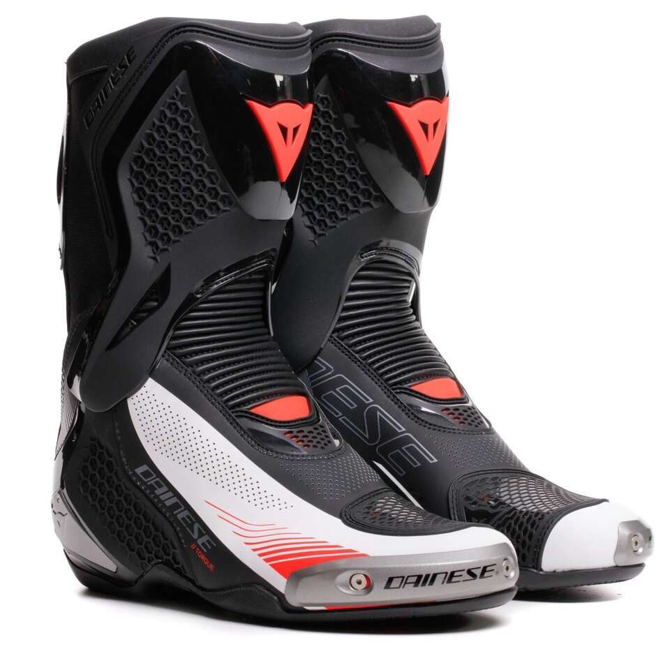 Stivali Moto Dainese TORQUE 4 AIR Nero Bianco Rosso Fluo