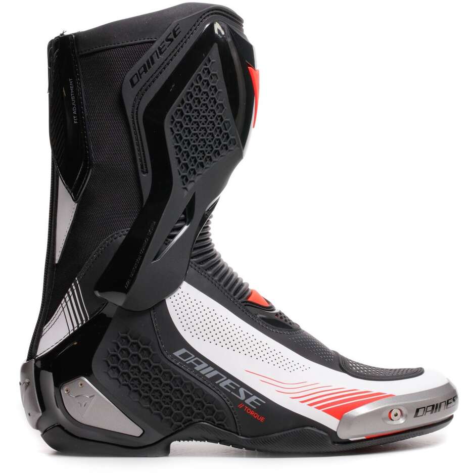 Stivali Moto Dainese TORQUE 4 AIR Nero Bianco Rosso Fluo
