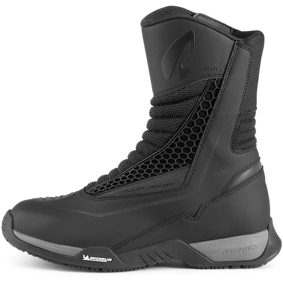 Stivali Moto Donna Forma GLIDER LADY Dry Nero Antracite