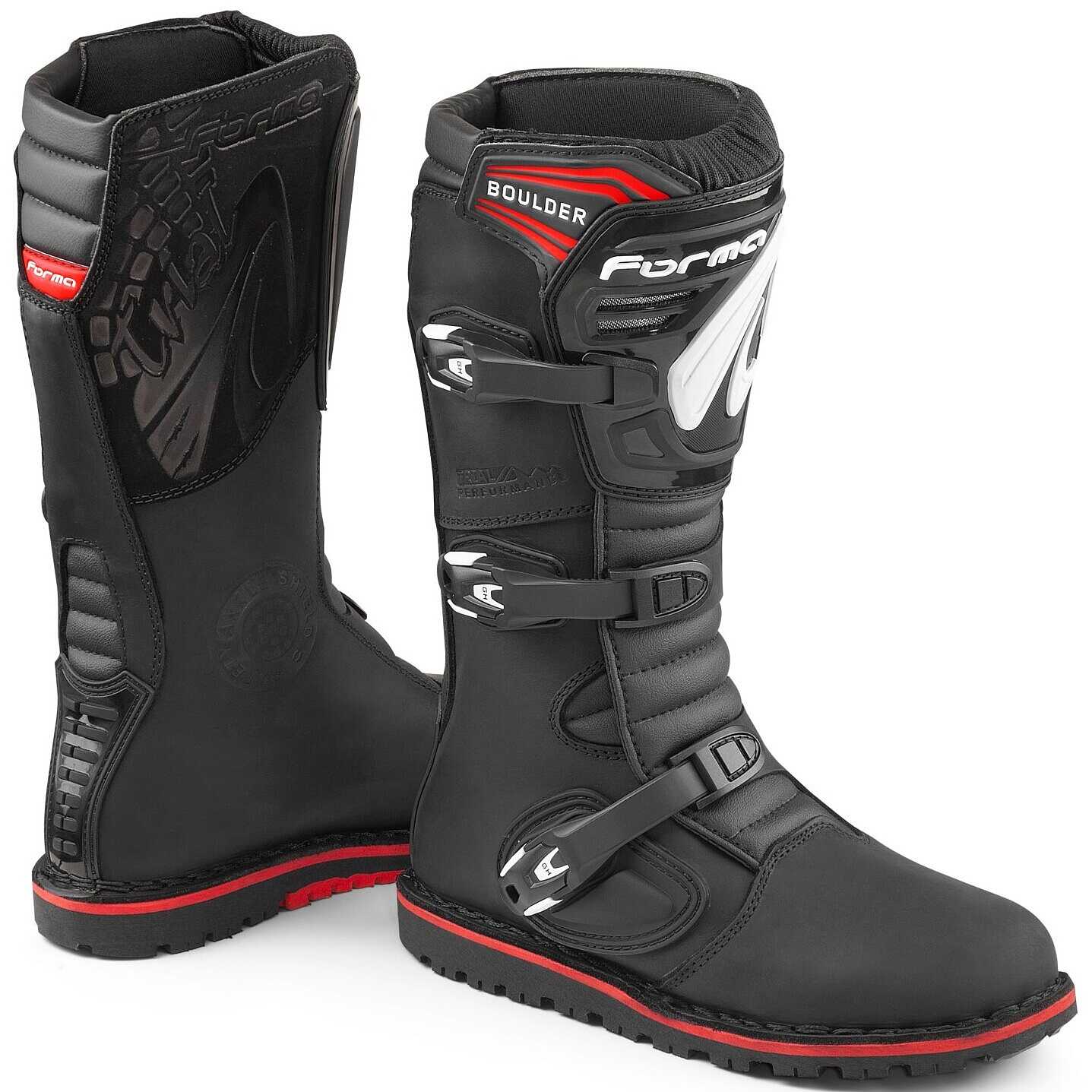 Stivali Da Moto Trial Boulder - Pelle, Omologati CE, Suola Gomma, Made In Italy - Foto 12