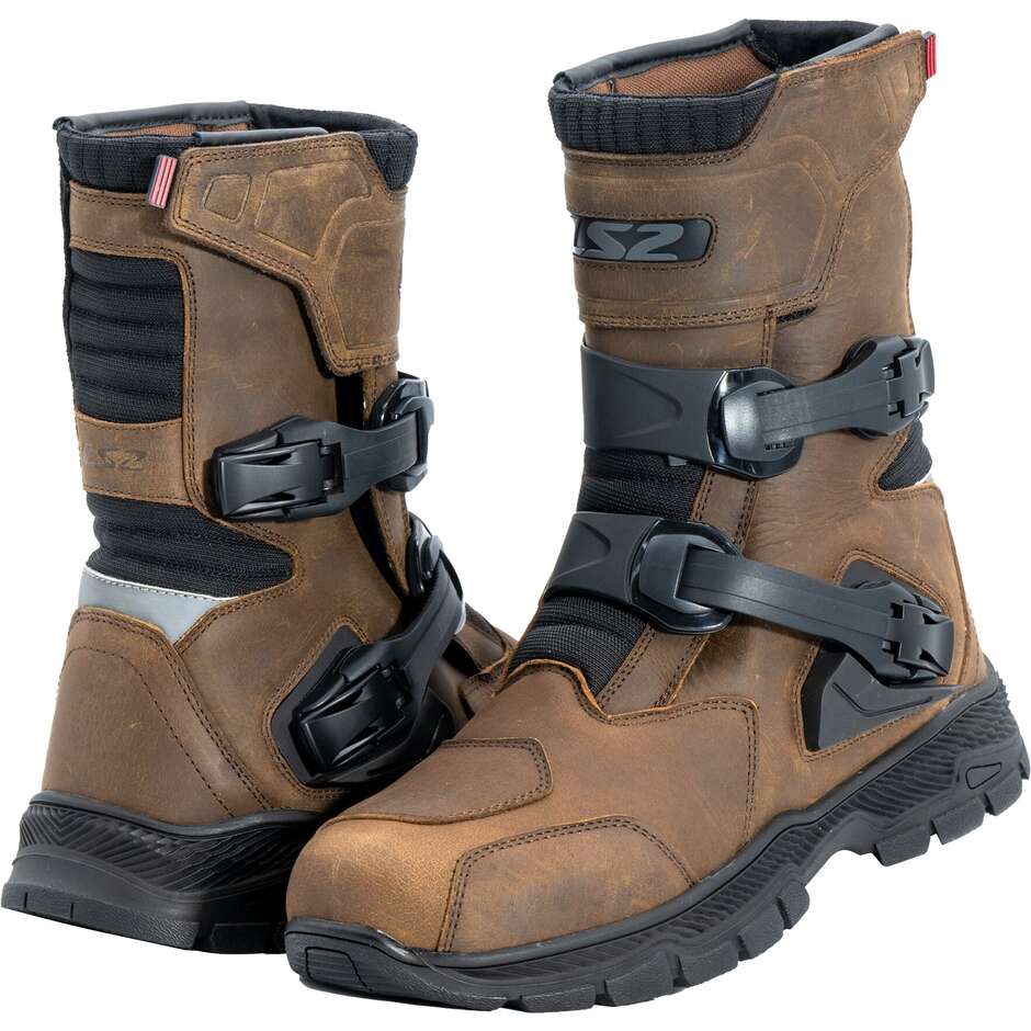 Stivali Moto LS2 ADVENTURE MAN WP Marrone