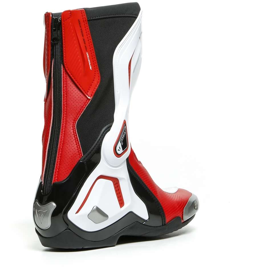 Stivali Moto Racing Dainese TORQUE 3 OUT AIR Nero Bianco Rosso