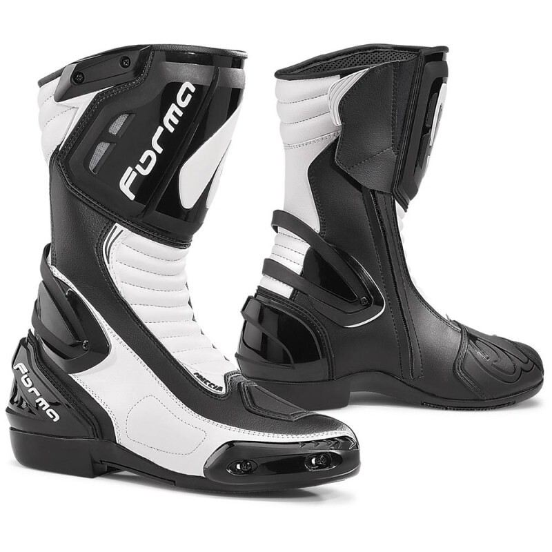 Stivali Moto Racing Modello Freccia Nero Bianco taglia 43