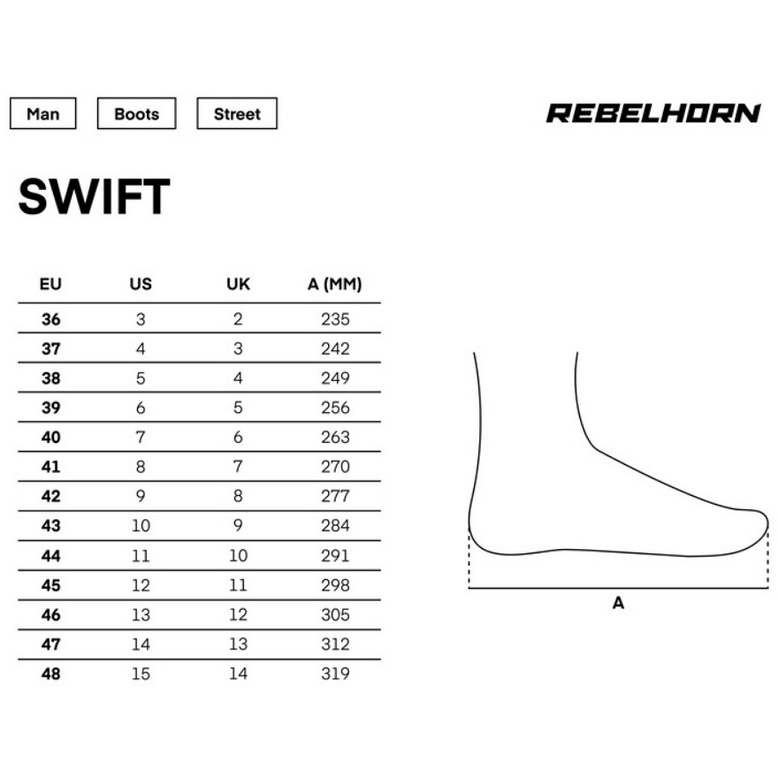 Stivali Moto Rebelhorn SWIFT Nero Rosso