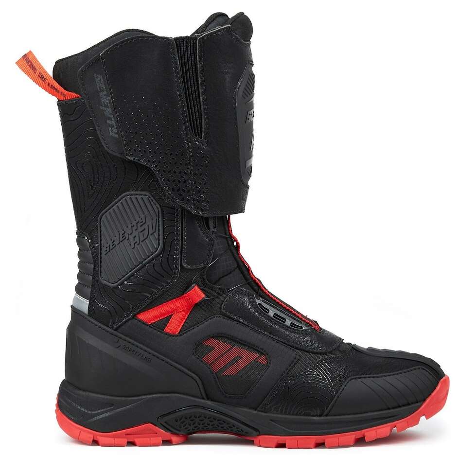 Stivali Moto Seventy Degrees SD-BA6 STELVIO HIGH Nero Rosso