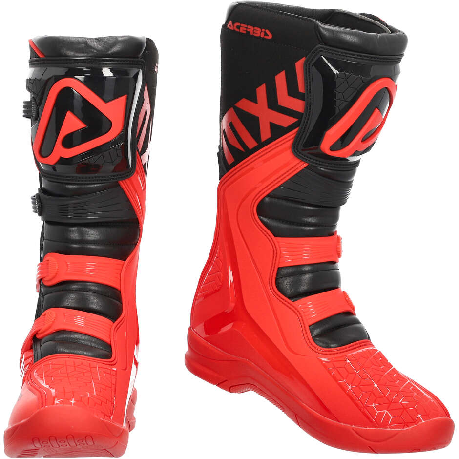 Stivali Motocross Enduro X-TEAM Rosso Nero taglia 46