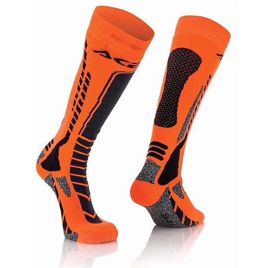 Stockings Moto Techniques Acerbis MX Pro Socks Black Orange Fluo