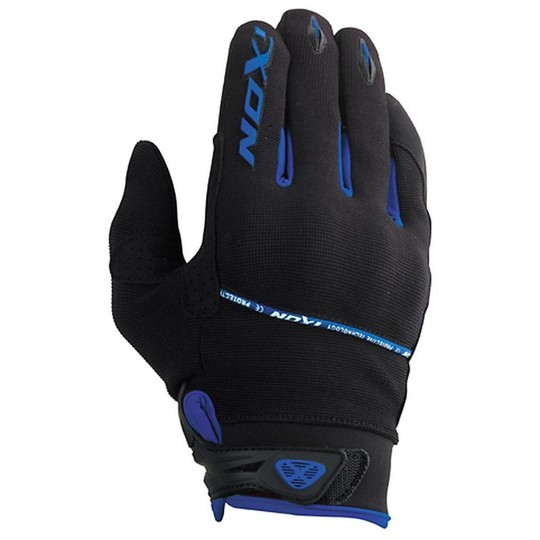 Stoff Sommer Motorrad Handschuhe Ixon RS Heben Hp Schwarz / Blau