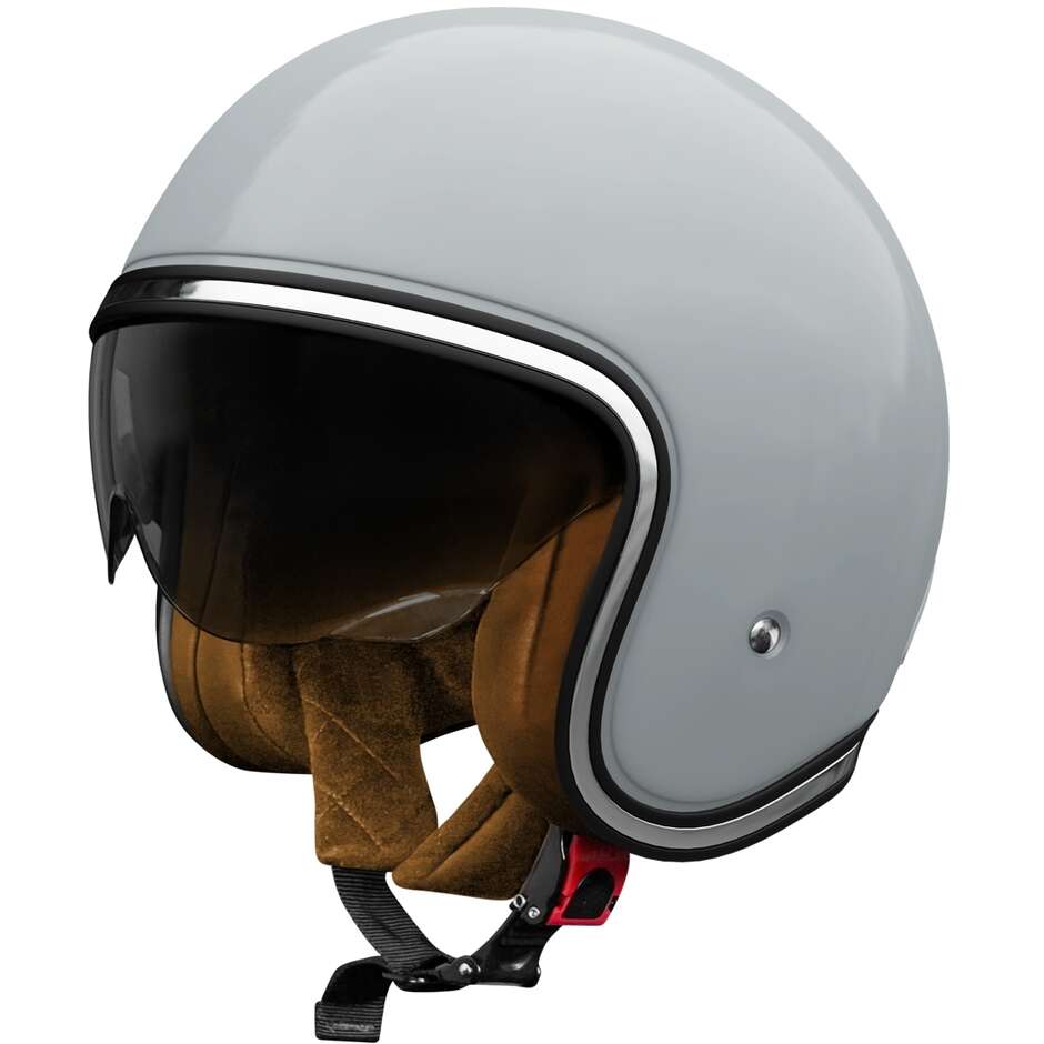 Stormer AURA Solid Nardo Grey Gloss Jet Motorcycle Helmet