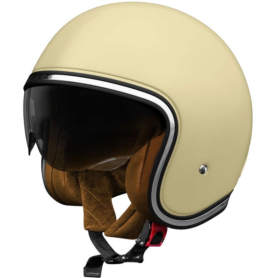 Stormer AURA Solid Off-White Pearl Motorcycle Jet Helmet