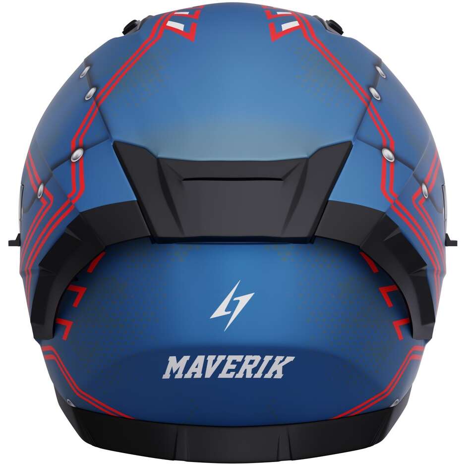 Stormer BLASTER MAVERICK Full Face Motorcycle Helmet Matt Metal Blue
