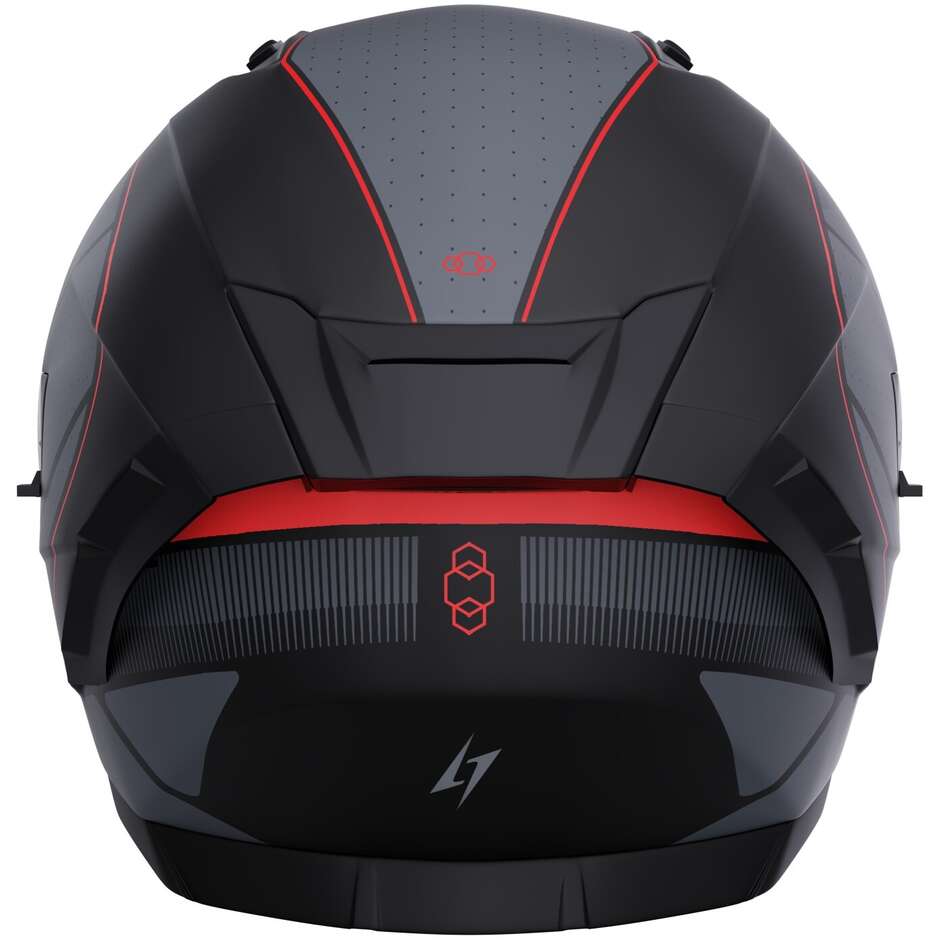 Stormer BLASTER TRON Matt Metal Red Full Face Motorcycle Helmet