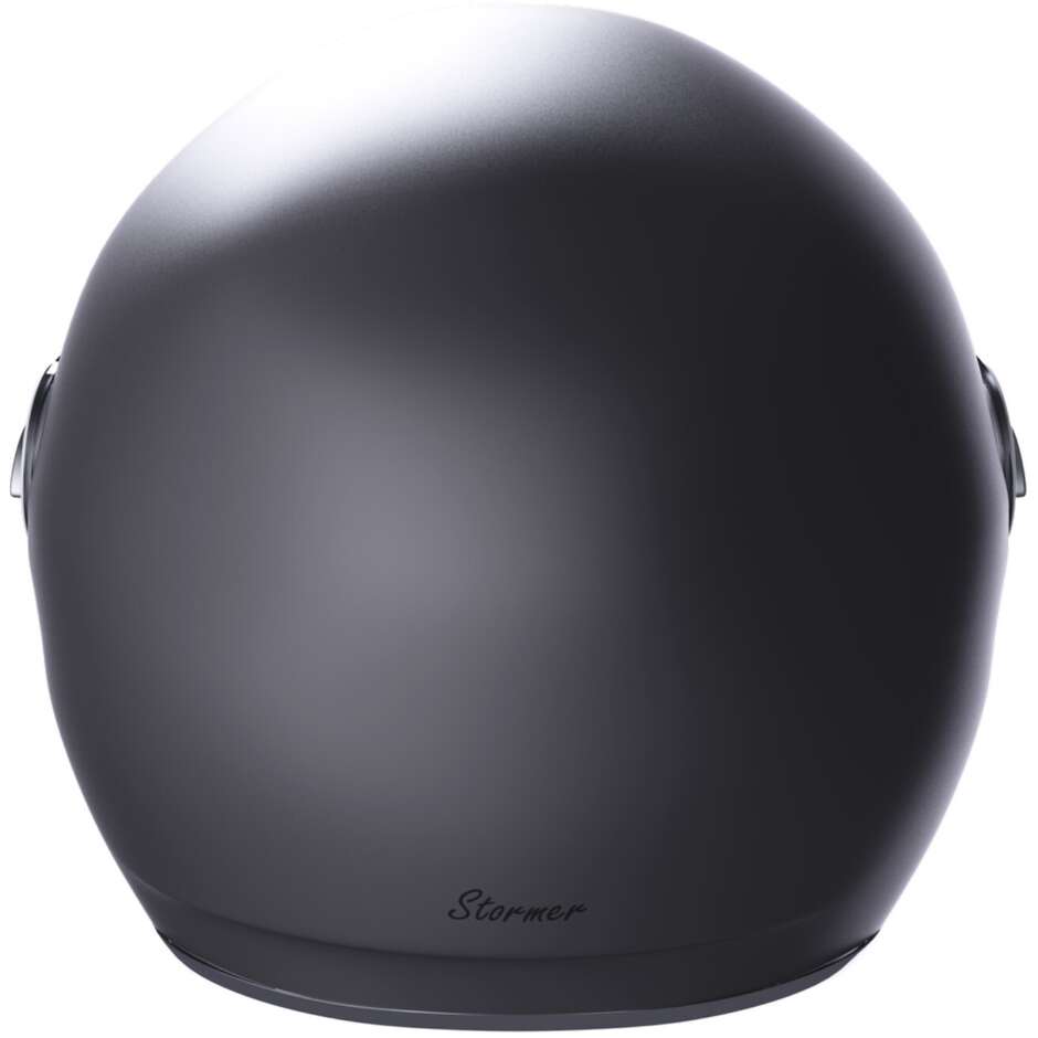 Stormer CLYDE Solid Grey Gun Metal Vintage Jet Motorradhelm